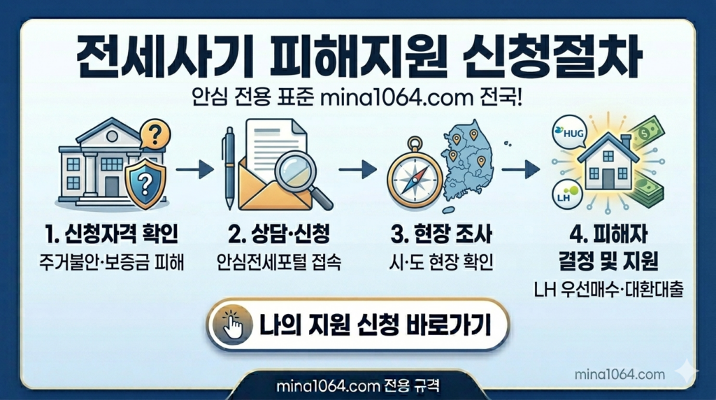 전세사기 피해자 결정 신청 단계별 절차 및 필요 서류 안내 이미지