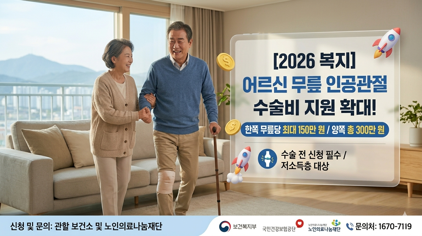 2026 어르신 무릎 인공관절 수술비 지원 확대 및 신청 가이드